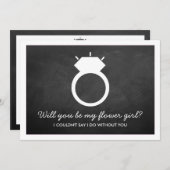 Wirst du mein Blumenmädchen sein? Umrandungsring Einladung (Vorne/Hinten)