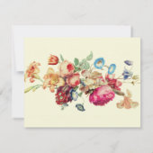 Wirst du mein Blumenmädchen sein, Vintage Blume? Einladung (Rückseite)