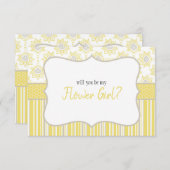 Wirst du mein Blütenmädchen gelb und grau sein? (Vorne/Hinten)