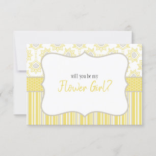 Wirst du mein Blütenmädchen gelb und grau sein?