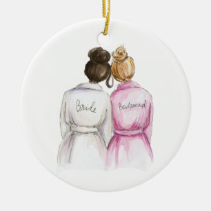 Wirst du mein BM sein? Dk Br Bun Bride Dk Bl Bun H Keramik Ornament