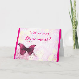 Wirst du mein Bridesmaid-Schmetterling sein? Einladung