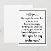 Wirst du mein Bridesman sein Mitteilungskarte (Vorne/Hinten)