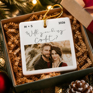 Wirst du mein Copilot Verlobungs-Weihnachten Keramikornament