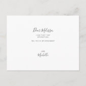 Wirst du mein einfaches Foto sein? Einladungspostkarte (Rückseite)