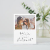 Wirst du mein einfaches Foto sein? Einladungspostkarte (Stehend Vorderseite)