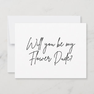 Wirst du mein Flower Dude Heiratsantrag sein RSVP Karte