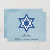 Wirst du mein Jude in Bridesmaid sein? Einladungspostkarte (Vorne/Hinten)