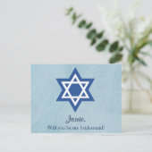 Wirst du mein Jude in Bridesmaid sein? Einladungspostkarte (Stehend Vorderseite)