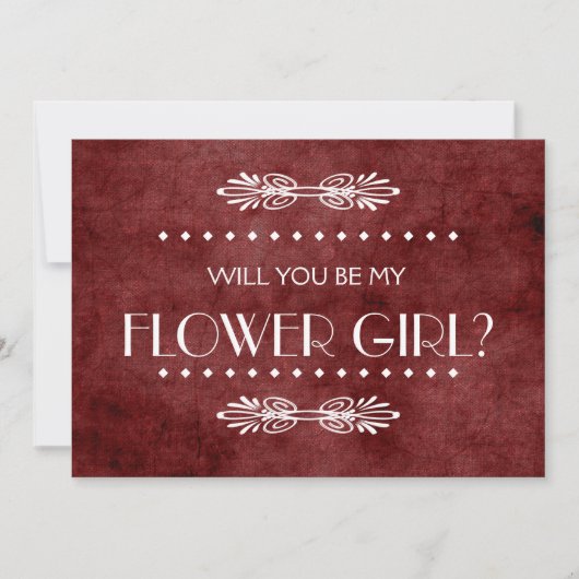 Wirst du mein Mädchen sein? Einladung (Vorderseite)