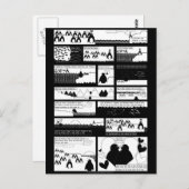 Wirst du mein Pinguin sein? Black BG Postkarte (Vorne/Hinten)