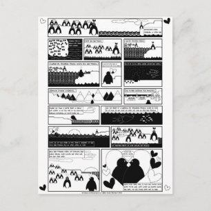 Wirst du mein Pinguin sein? Einladungspostkarte