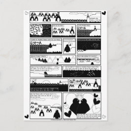 Wirst du mein Pinguin sein? Einladungspostkarte