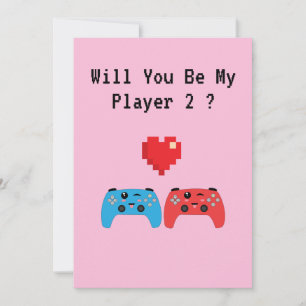 Wirst du mein Player 2 sein? Feiertagskarte