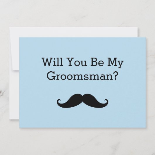 Wirst du mein Trauzeuge Black Mustache sein? Einladung (Vorderseite)