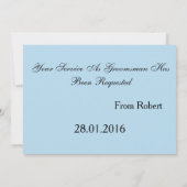 Wirst du mein Trauzeuge Black Mustache sein? Einladung (Rückseite)