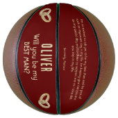 Wirst du mein Trauzeuge Individuelle Name sein? Basketball (Vertikal)