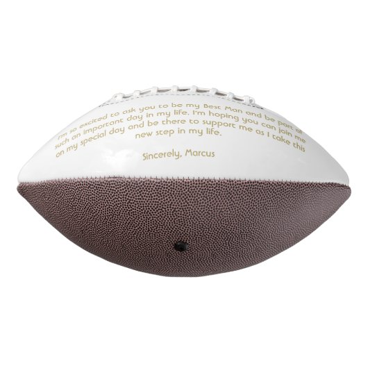 Wirst du mein Trauzeuge Individuelle Name sein? Football (Gedreht 270)