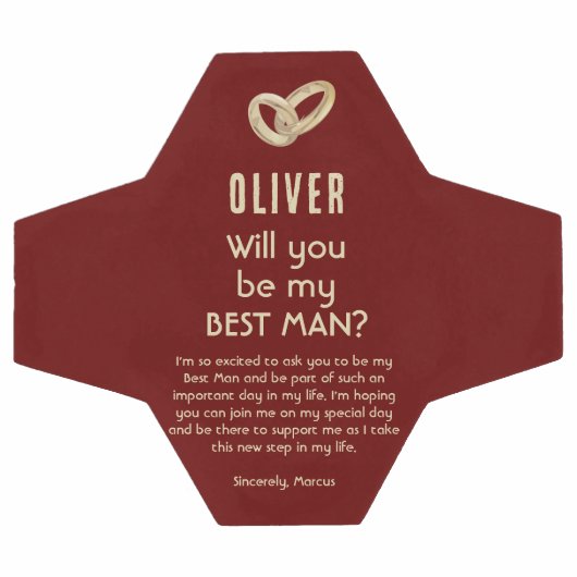 Wirst du mein Trauzeuge Individuelle Name sein? Fußball (Flach)