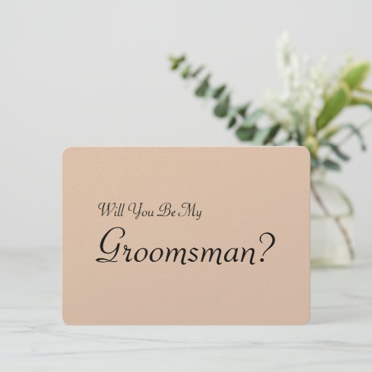 Wirst du mein Trauzeuge mit dem Bild eines Mensche Einladung (Stehend Vorderseite)