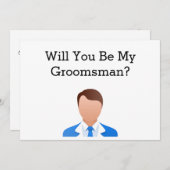 Wirst du mein Trauzeuge mit dem Bild eines Mensche Einladung (Vorne/Hinten)