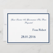 Wirst du mein Trauzeuge mit dem Bild eines Mensche Einladung (Rückseite)