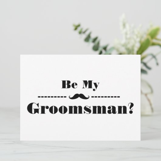 Wirst du mein Trauzeuge mit dem Bild eines Mensche Einladung (Stehend Vorderseite)