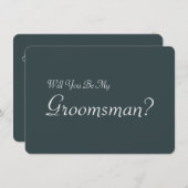 Wirst du mein Trauzeuge mit dem Bild eines Mensche Einladung (Vorne/Hinten)