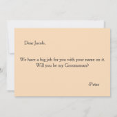 Wirst du mein Trauzeuge mit grauem Bow sein? Einladung (Rückseite)