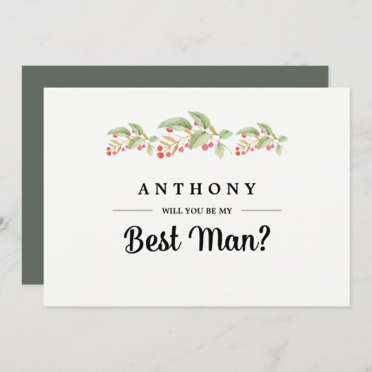 Wirst du mein Trauzeuge sein? Benutzerdefinierte E Einladung (Vorne/Hinten)