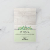 Wirst du mein Trauzeuge sein? Botanisches Rustikal Karte (Innenseite)