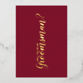 Wirst du mein Trauzeuge sein? Burgund und Gold Folieneinladung (Vorderseite)