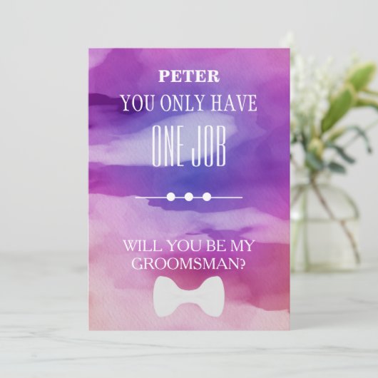 Wirst du mein Trauzeuge sein? Einladung (Stehend Vorderseite)