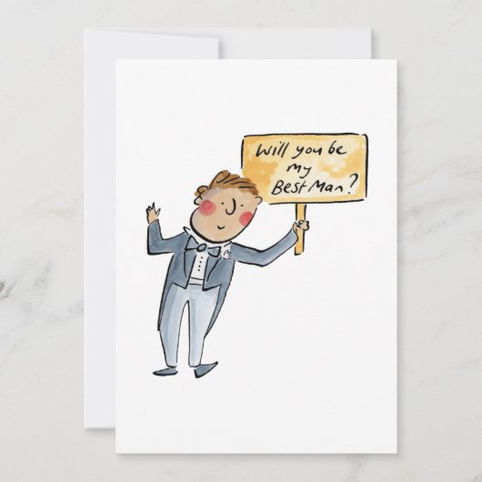 Wirst du mein Trauzeuge sein? Einladung (Vorderseite)