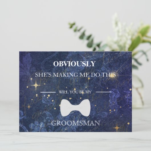 Wirst du mein Trauzeuge sein? Einladung (Stehend Vorderseite)