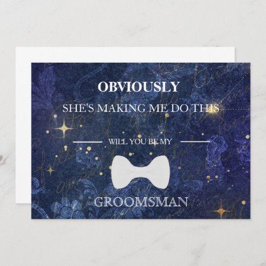 Wirst du mein Trauzeuge sein? Einladung (Vorne/Hinten)