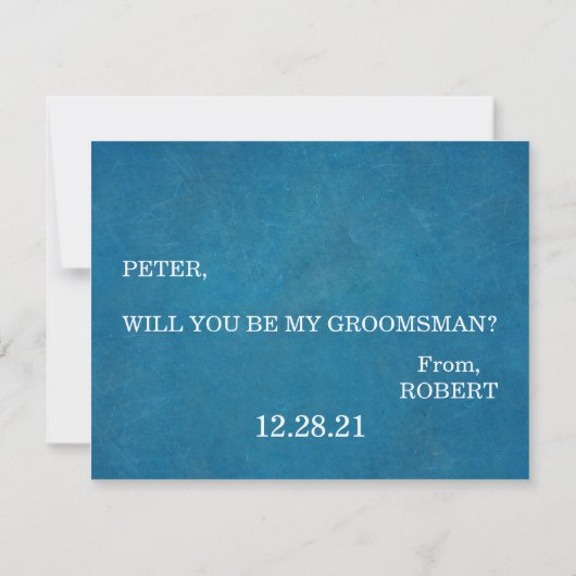 Wirst du mein Trauzeuge sein? Einladung (Rückseite)