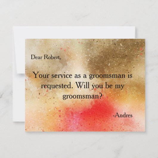 Wirst du mein Trauzeuge sein? Einladung (Rückseite)