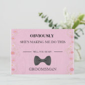 Wirst du mein Trauzeuge sein? Einladung (Stehend Vorderseite)