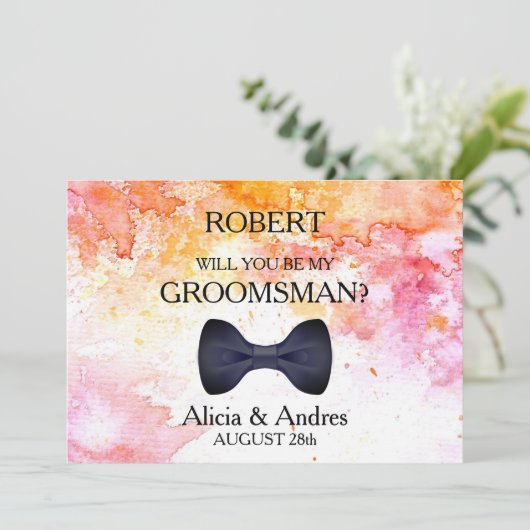 Wirst du mein Trauzeuge sein? Einladung (Stehend Vorderseite)