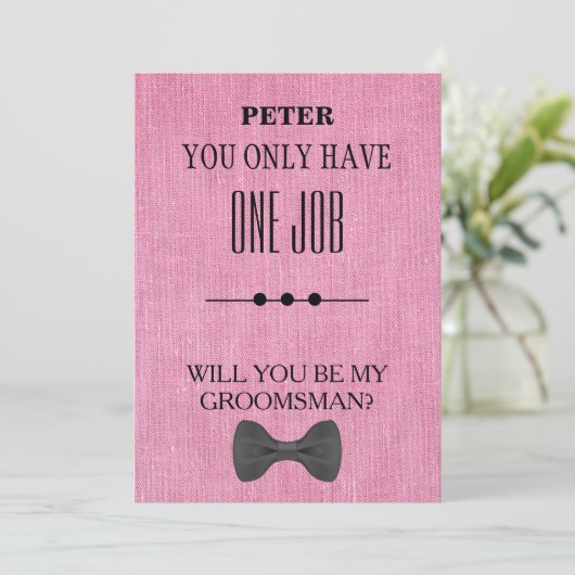 Wirst du mein Trauzeuge sein? Einladung (Stehend Vorderseite)