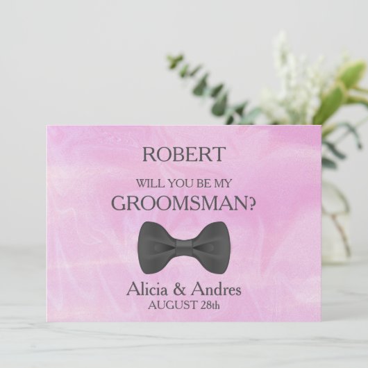 Wirst du mein Trauzeuge sein? Einladung (Stehend Vorderseite)