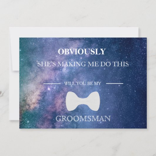 Wirst du mein Trauzeuge sein? Einladung (Vorderseite)