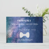 Wirst du mein Trauzeuge sein? Einladung (Stehend Vorderseite)