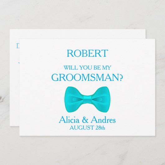 Wirst du mein Trauzeuge sein? Einladung (Vorne/Hinten)