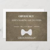 Wirst du mein Trauzeuge sein? Einladung (Vorne/Hinten)