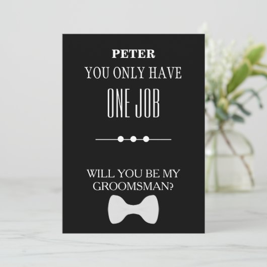 Wirst du mein Trauzeuge sein? Einladung (Stehend Vorderseite)