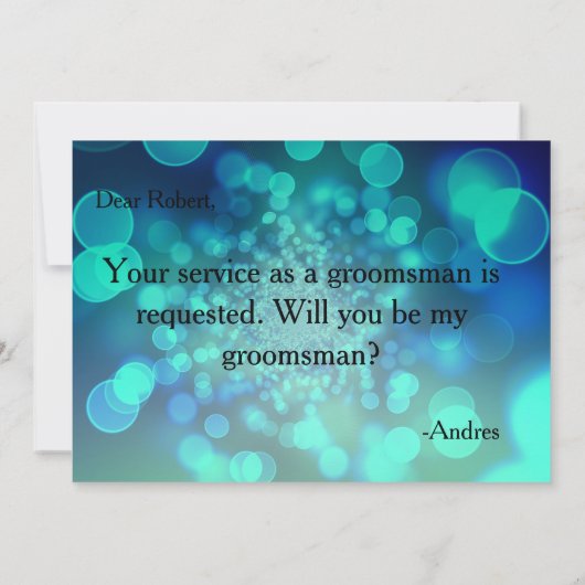 Wirst du mein Trauzeuge sein? Einladung (Rückseite)