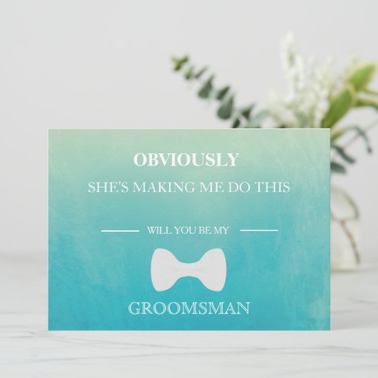 Wirst du mein Trauzeuge sein? Einladung (Stehend Vorderseite)