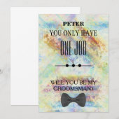 Wirst du mein Trauzeuge sein? Einladung (Vorne/Hinten)